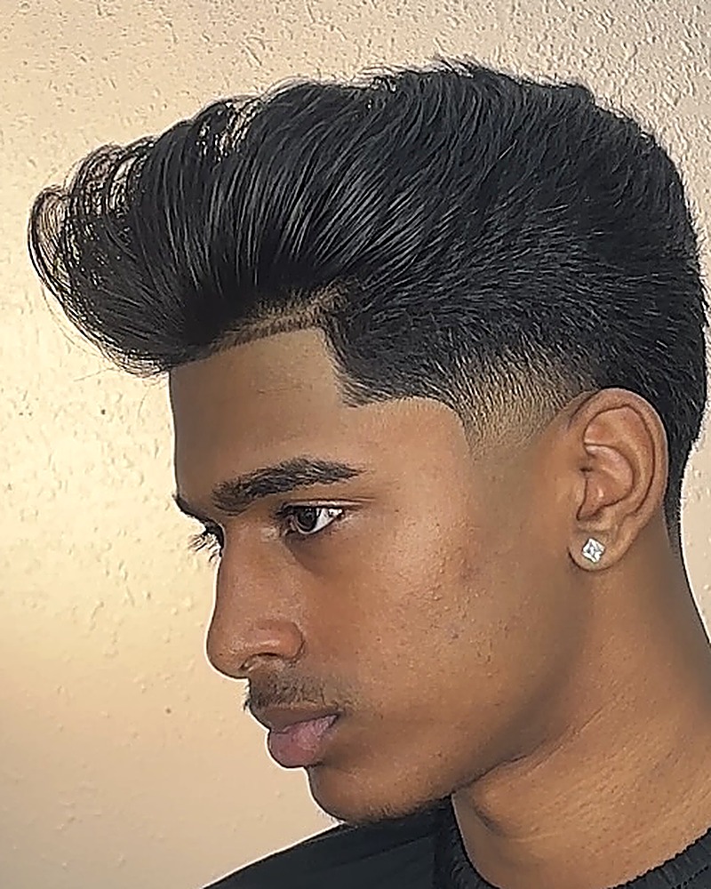 Quiff with low taper